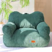 Oversized Bean Bag Chair for Adults with Armrests, Big Fluffy Sofa Chair for Living Room & Bedroom, Comfy Reading Floor Couch with Handle, Non-Slip Base for Relaxing or Lounging (Dark Green-XL)